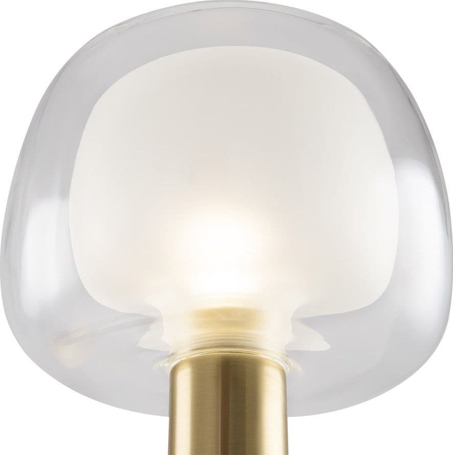 Applique Contemporanea Vision Alluminio Oro 1 Luce Diffusore In Vetro Trasp in Applique LuceArt - Montecorvino Pugliano, commercioVirtuoso.it