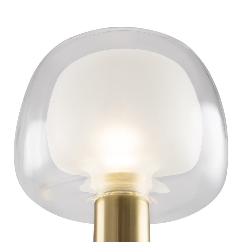 Applique Contemporanea Vision Alluminio Oro 1 Luce Diffusore In Vetro Trasp in Applique LuceArt - Montecorvino Pugliano, commercioVirtuoso.it