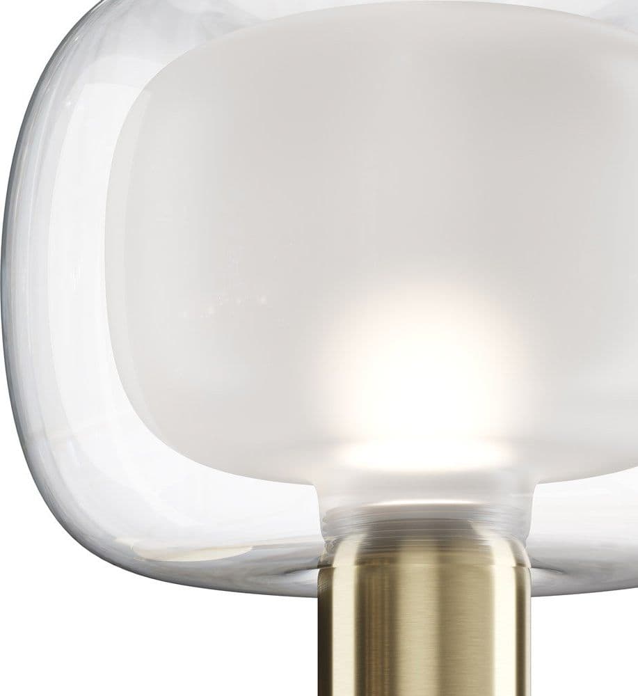 Applique Contemporanea Vision Alluminio Oro 1 Luce Diffusore In Vetro Trasp in Applique LuceArt - Montecorvino Pugliano, commercioVirtuoso.it