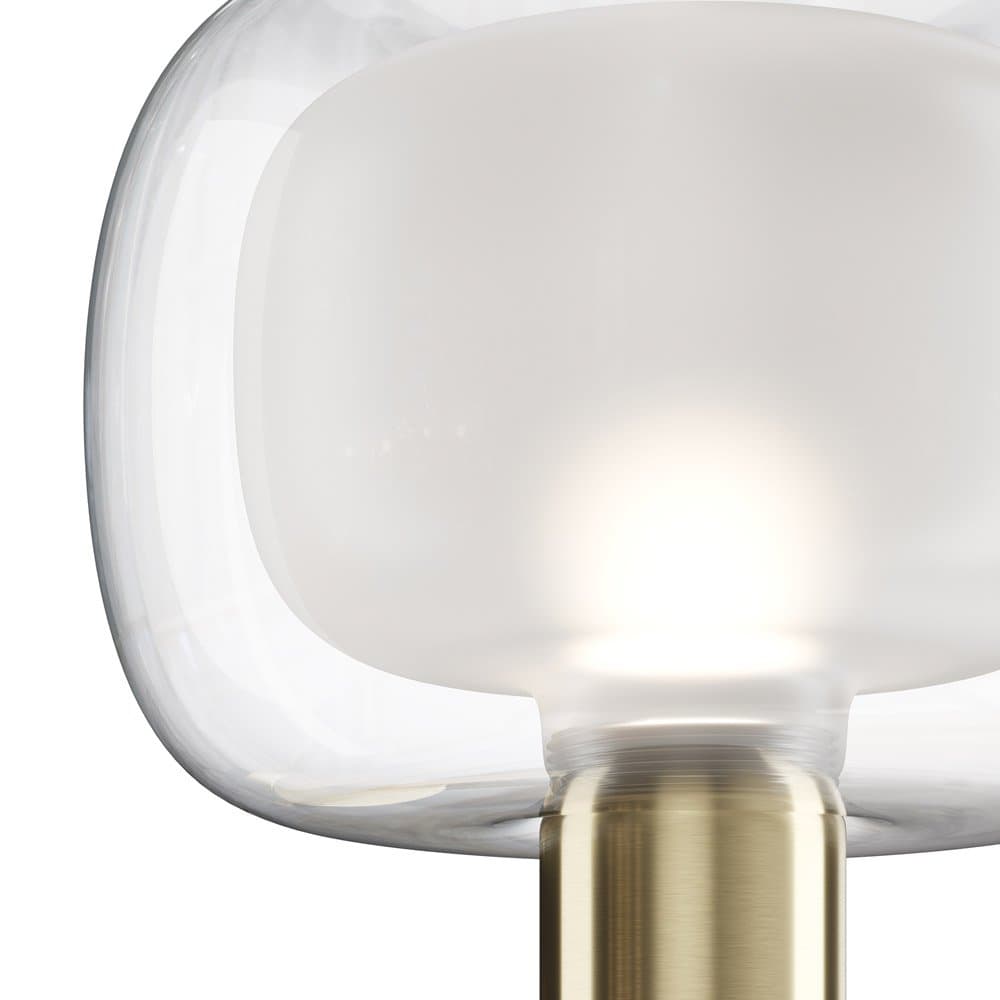 Applique Contemporanea Vision Alluminio Oro 1 Luce Diffusore In Vetro Trasp in Applique LuceArt - Montecorvino Pugliano, commercioVirtuoso.it