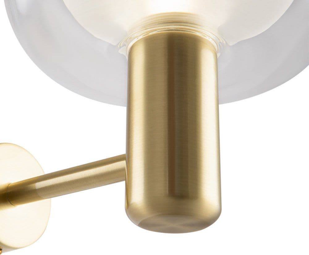 Applique Contemporanea Vision Alluminio Oro 1 Luce Diffusore In Vetro Trasp in Applique LuceArt - Montecorvino Pugliano, commercioVirtuoso.it