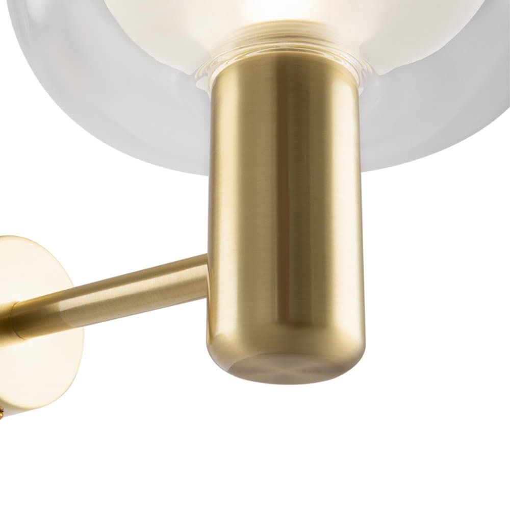 Applique Contemporanea Vision Alluminio Oro 1 Luce Diffusore In Vetro Trasp in Applique LuceArt - Montecorvino Pugliano, commercioVirtuoso.it