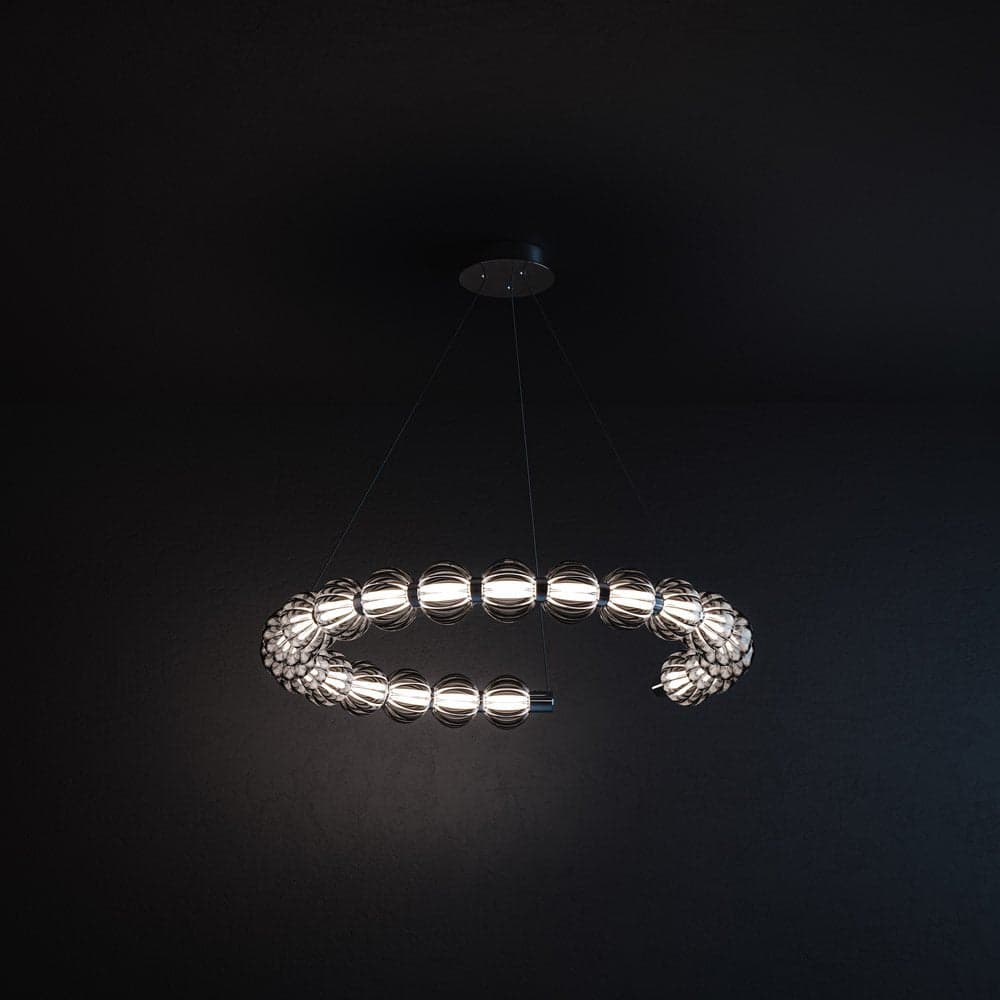 Lampadario Contemporaneo Amulet 30W Metallo E Vetro Cromo in Lampade a sospensione LuceArt - Montecorvino Pugliano, commercioVirtuoso.it
