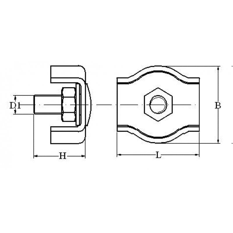 Morsetto Inox 316 Ø Mm.6 in Morsetti per fune Ebricowill - Palermo, commercioVirtuoso.it