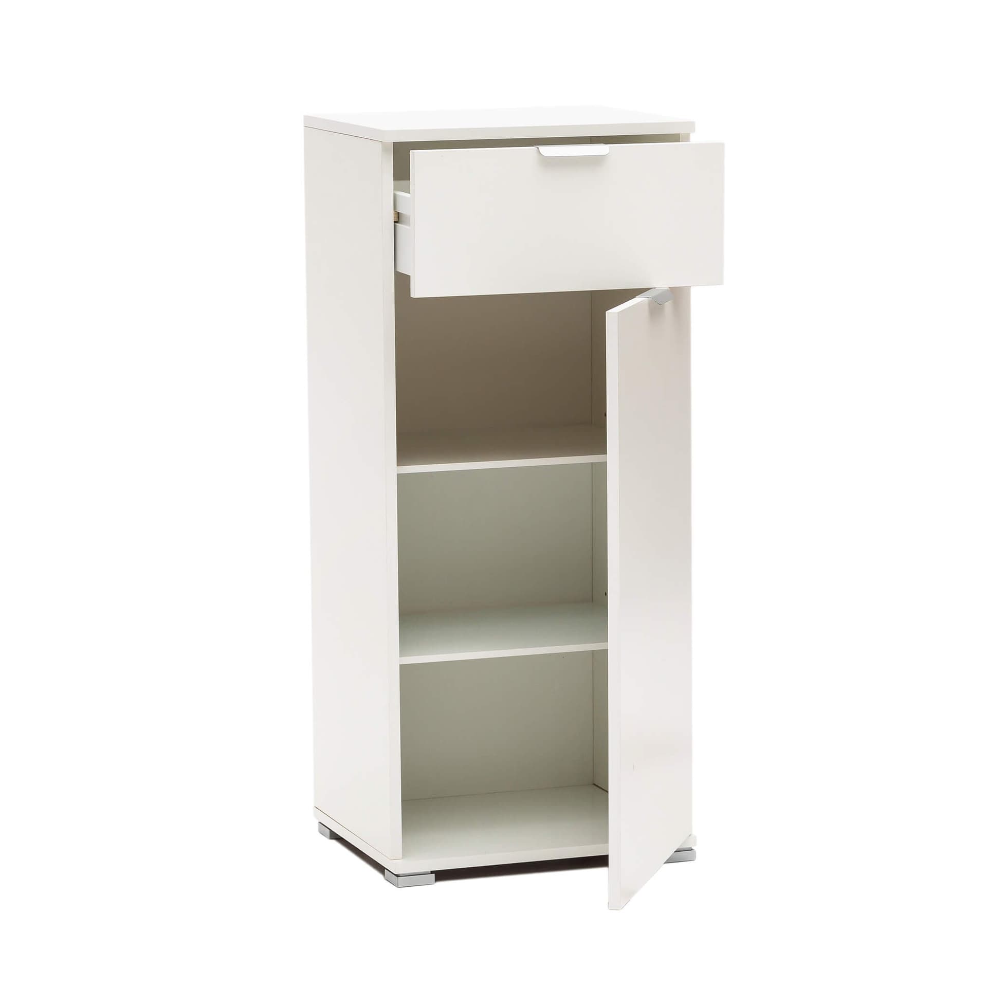 PALOMA - armadietto con un'anta e un cassetto Bianco in Comodini Milani Home - Dueville, commercioVirtuoso.it