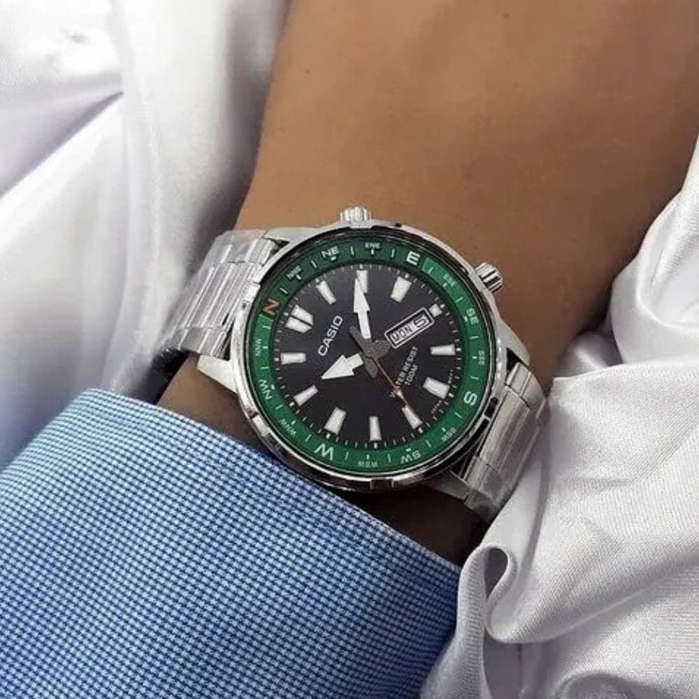 Casio Collection - Orologio da polso da uomo al quarzo Casual bracciale e cassa in Acciaio INOX di colore Grigio display analogico nero MTD-130D-1A3VDF in Orologi da polso Dupers Club - Campo di Giove, commercioVirtuoso.it
