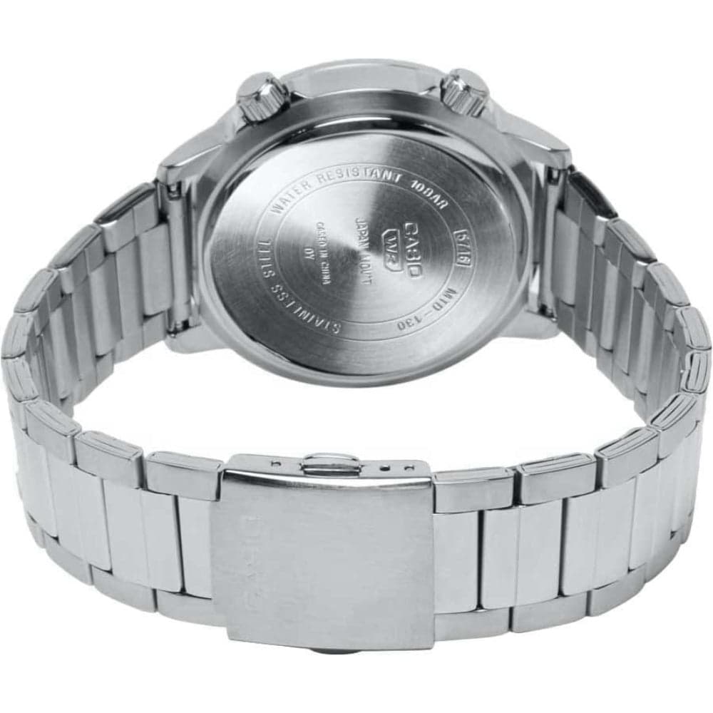 Casio Collection - Orologio da polso da uomo al quarzo Casual bracciale e cassa in Acciaio INOX di colore Grigio display analogico nero MTD-130D-1A3VDF in Orologi da polso Dupers Club - Campo di Giove, commercioVirtuoso.it