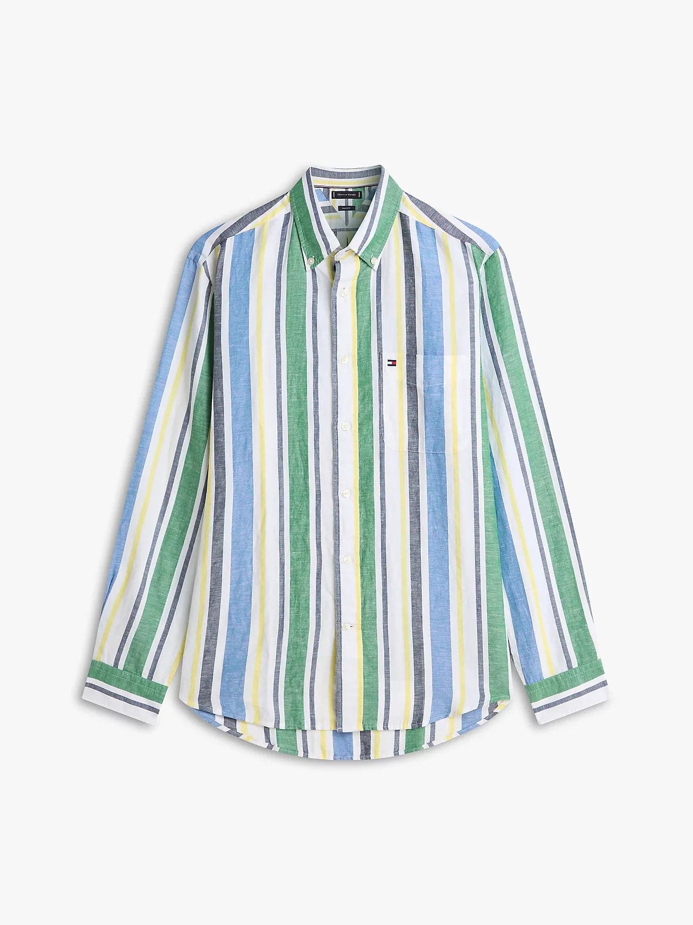 Camicia uomo Tommy Hilfiger in lino e cotone a righe – Regular fit MW0MW424540CD in Autocategorizzazione Broadway Red - Barletta, commercioVirtuoso.it