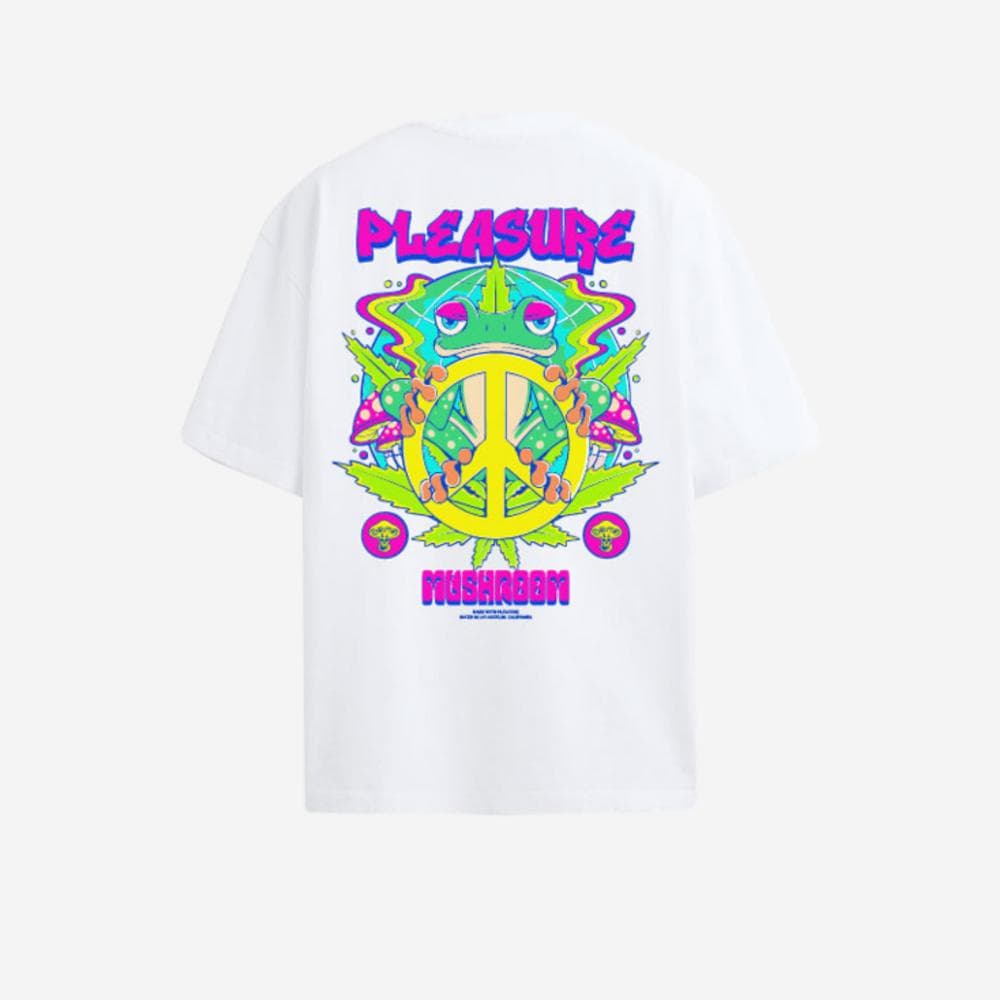 Maglietta T-shirt Mushrooms Pleasure White in Ginevra Glad Store - Genova, commercioVirtuoso.it