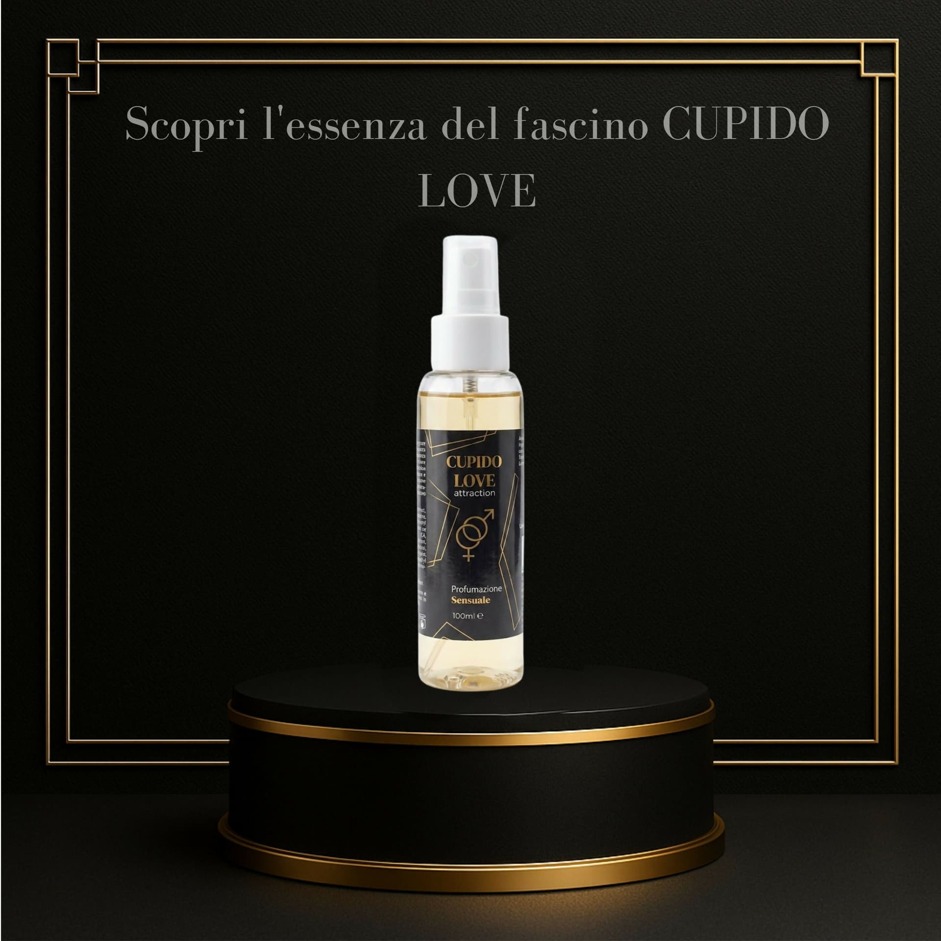 Cupido love - profumo attrattivo feromonico uomo da 100ml, fragranza fresca per attrazione e sicurezza personale, con feromoni naturali per aumentare l'attrattiva e la connessione tra le persone in Estratto di profumo BasketGuru Italia - Palermo, commercioVirtuoso.it