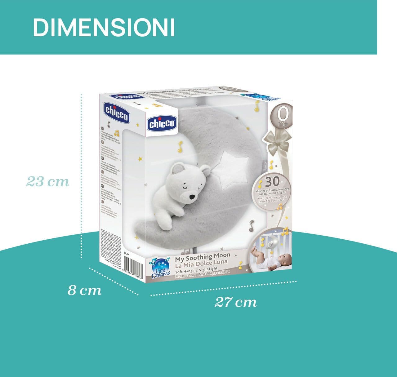 CHICCO La Mia Dolce Luna - gioco luminoso e sonoro - luci e suoni - 30 minuti di luci e melodie per rilassare il bambino - da 0 mesi in Giochi elettronici Sanitaria Gioia del Bimbo - Villa San Giovanni, commercioVirtuoso.it