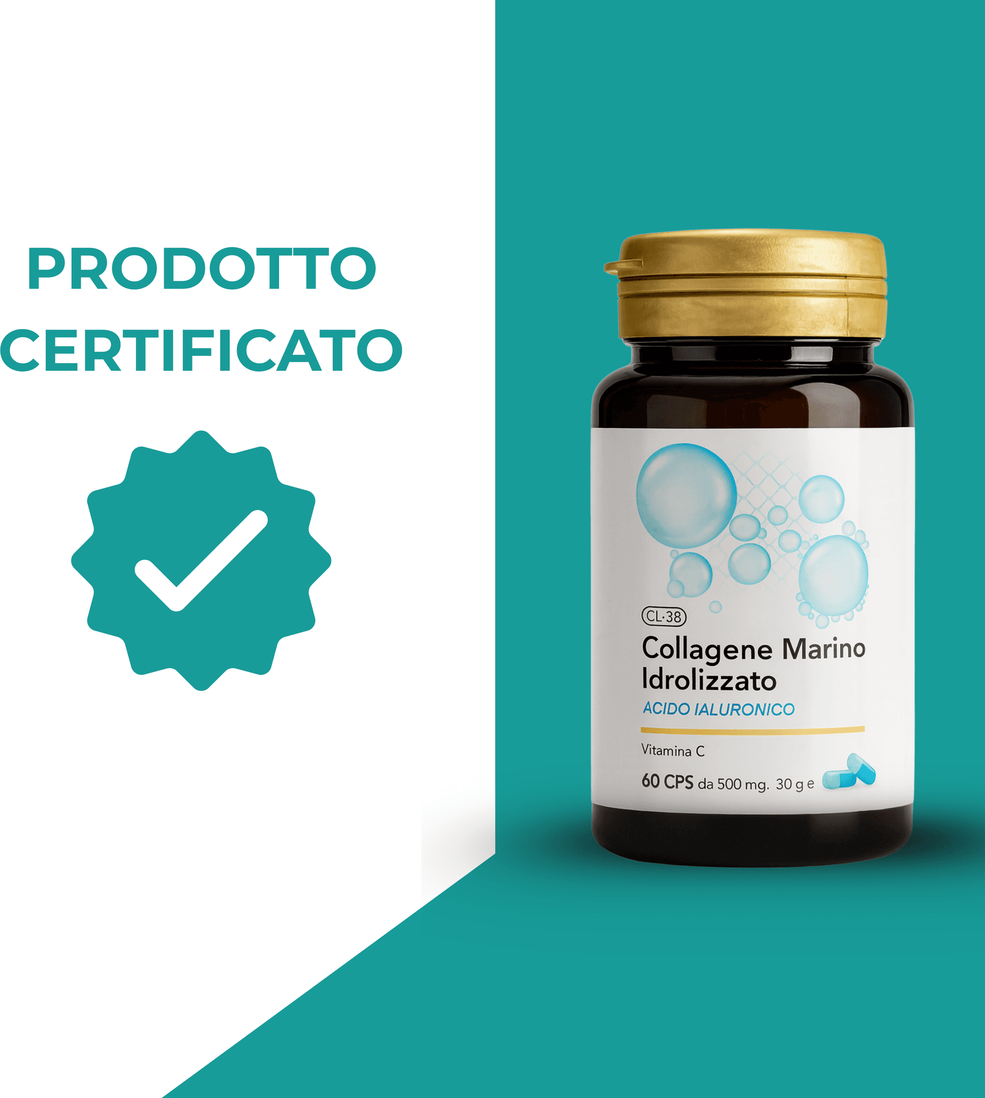 Collagene Marino Idrolizzato con Acido Ialuronico e Vitamina C – Supporto per Pelle Luminosa, Articolazioni e Ossa | Alta Biodisponibilità | CL-38 AlohaLabs 60 Compresse 500MG in Multivitamine e minerali BasketGuru Italia - Palermo, commercioVirtuoso.it