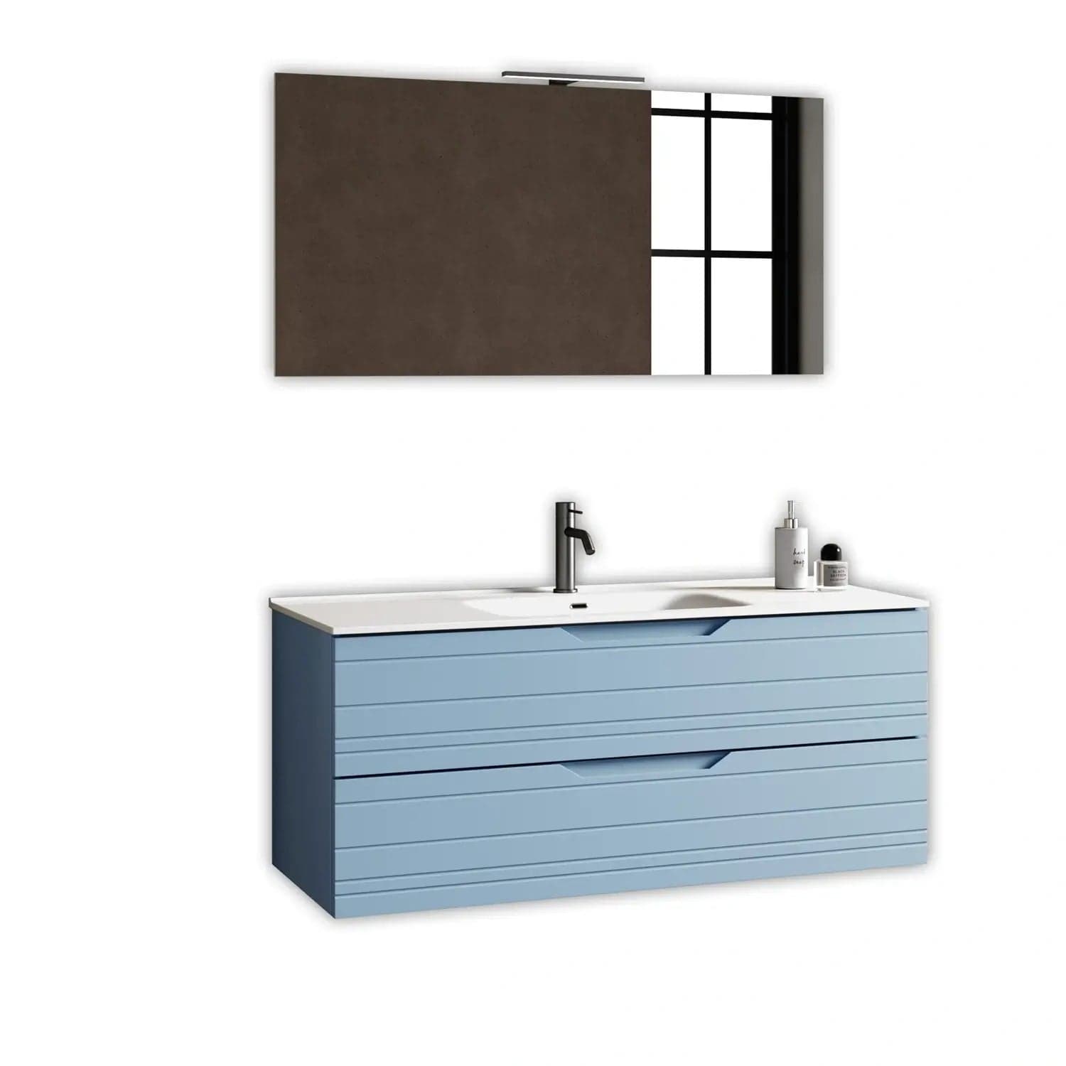 Composizione Bagno Sospesa 120cm - Solmira in Mobiletti con lavabo Shopbagno.it - Roma, commercioVirtuoso.it