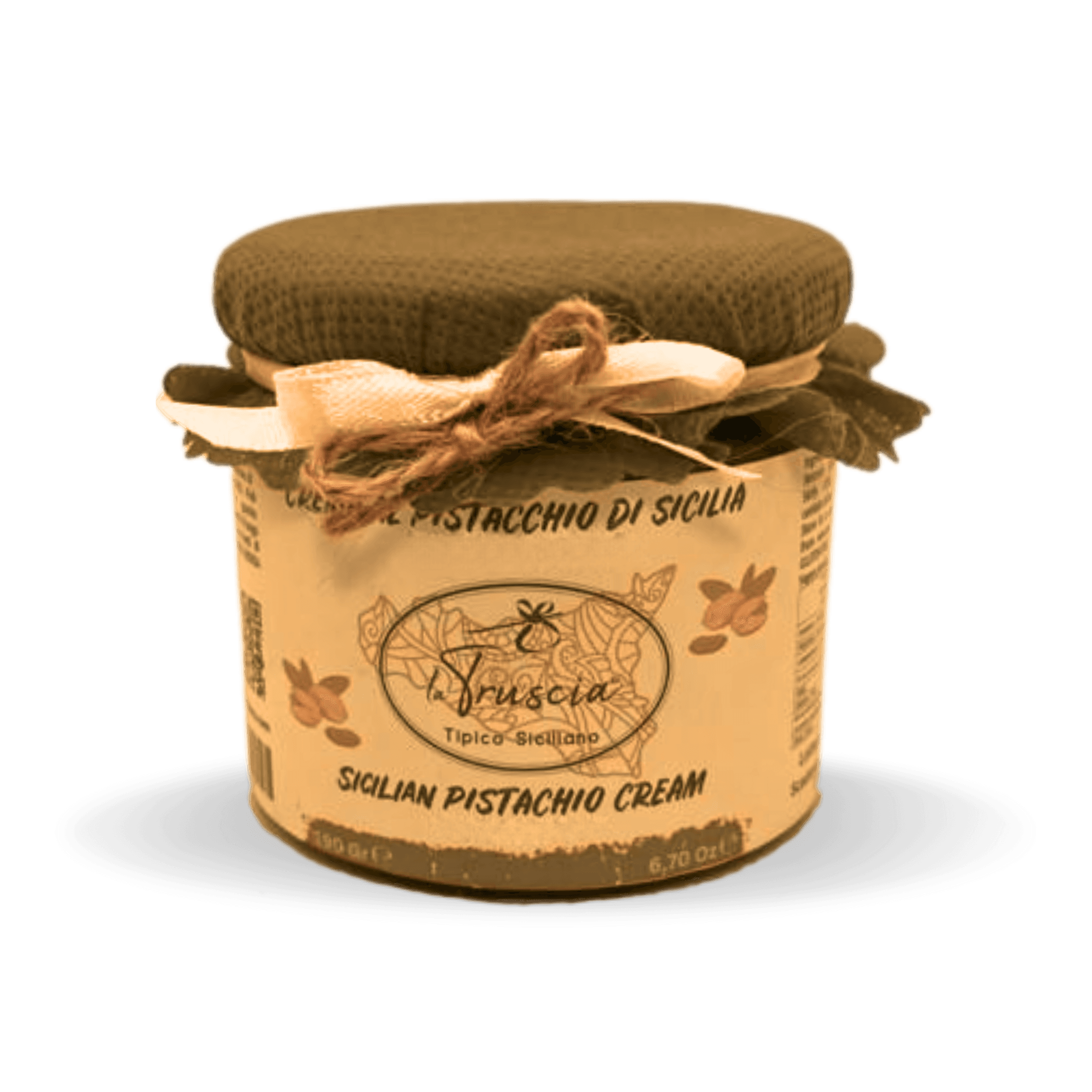 Crema al Pistacchio di Sicilia e Granella Fondente di "Cioccolato di Sicilia" in Creme e cioccolati spalmabili La Truscia Tipico Siciliano - Messina, commercioVirtuoso.it
