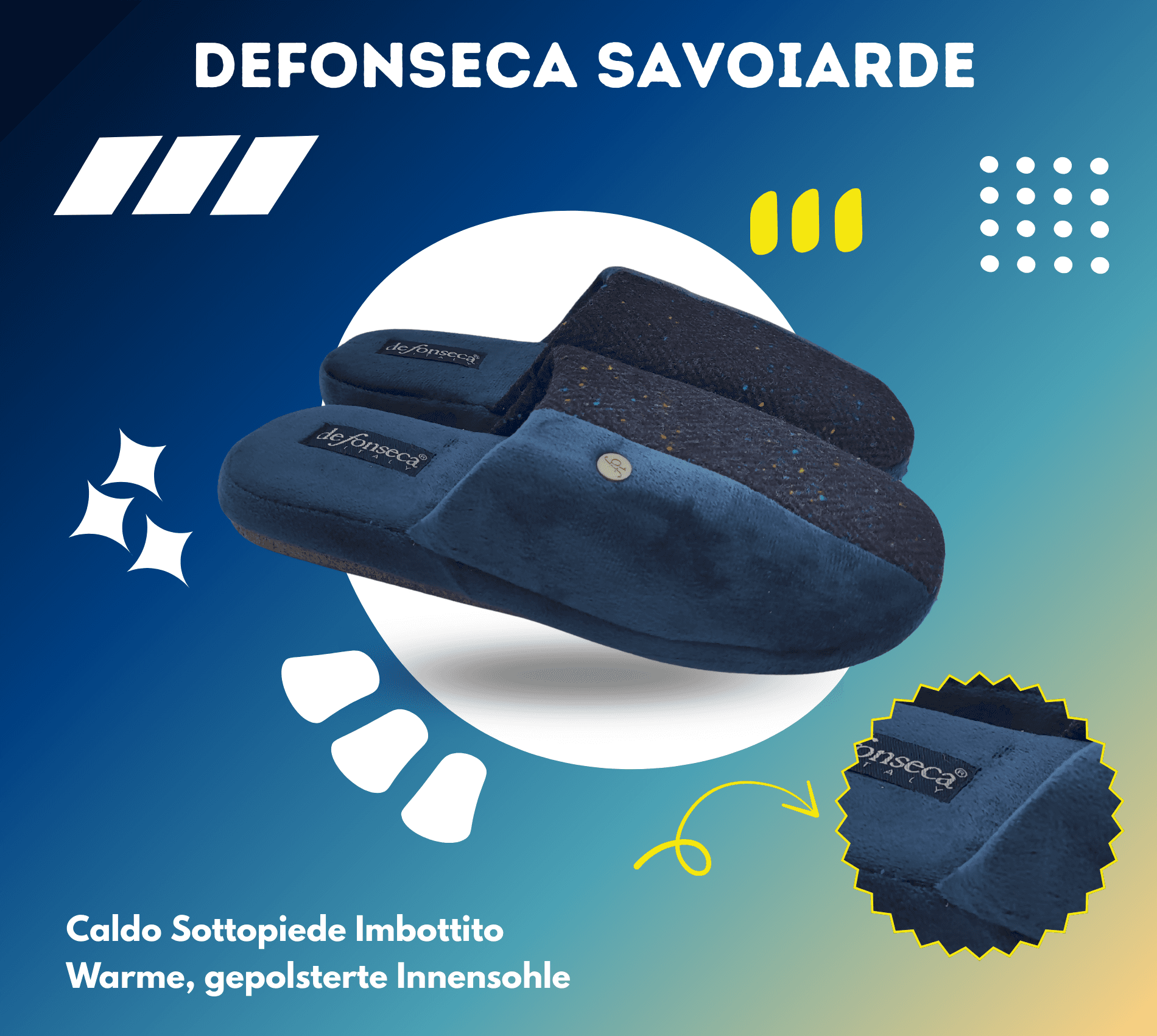 de fonseca Savoia Ciabatte Uomo Invernali da Casa, Pantofole Chiuse e Calde, Produzione Artigianale in Pantofole Primo Calzature - Venezia, commercioVirtuoso.it