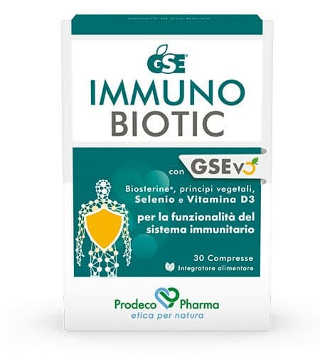 Gse ImmunoBiotic 30cpr. Integratore alimentare con estratto di semi di pompelmo per la funzionalità del sistema immunitario