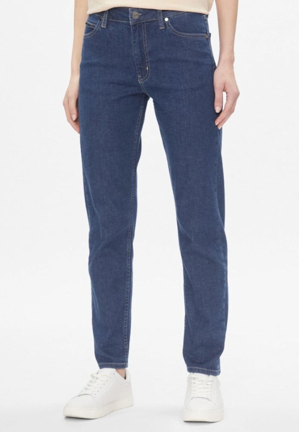 calvin klein jeans MID RISE SLIM-MID BLUE da donna in Jeans Drestige - Casamassima, commercioVirtuoso.it
