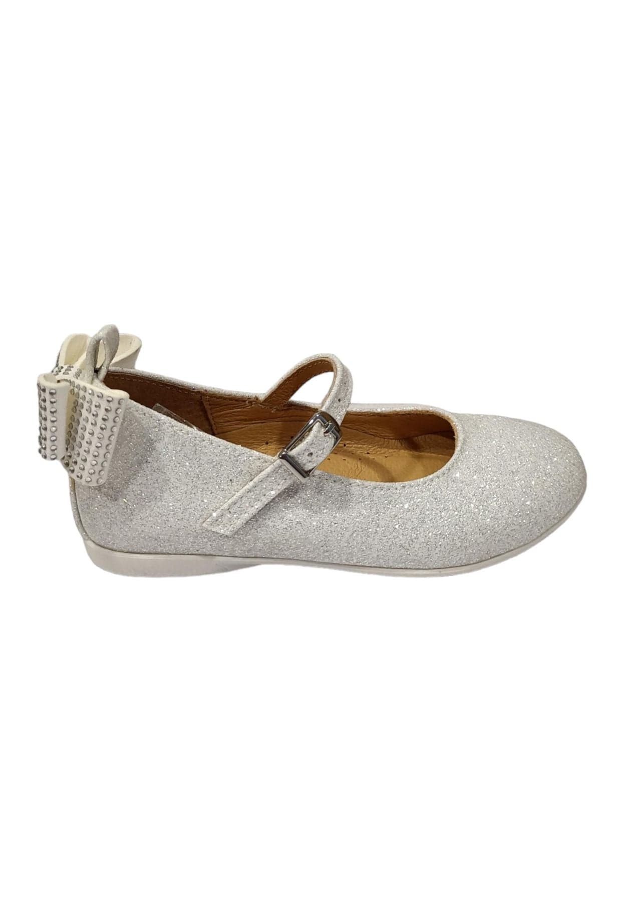 Ballerina bambina Platis P2240 bianco multicolore glitter fibbia elegance style - 7