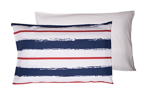 Set Copripiumino federe bifaccia Doubleface parure Copripiumino Stampa Digitale 100% Cotone Made in Italy RIGHE BIANCO ROSSO BLU / BIANCO in Set copripiumini e federe Vanita di raso - Sesto San Giovanni, commercioVirtuoso.it