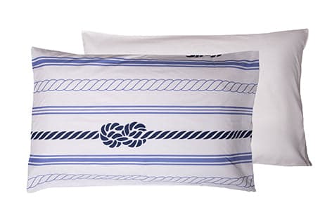 Completo letto lenzuola federe bifaccia double face stampa digitale in cotone made in italy  NODI / BIANCO in Set di lenzuola e federe Vanita di raso - Sesto San Giovanni, commercioVirtuoso.it