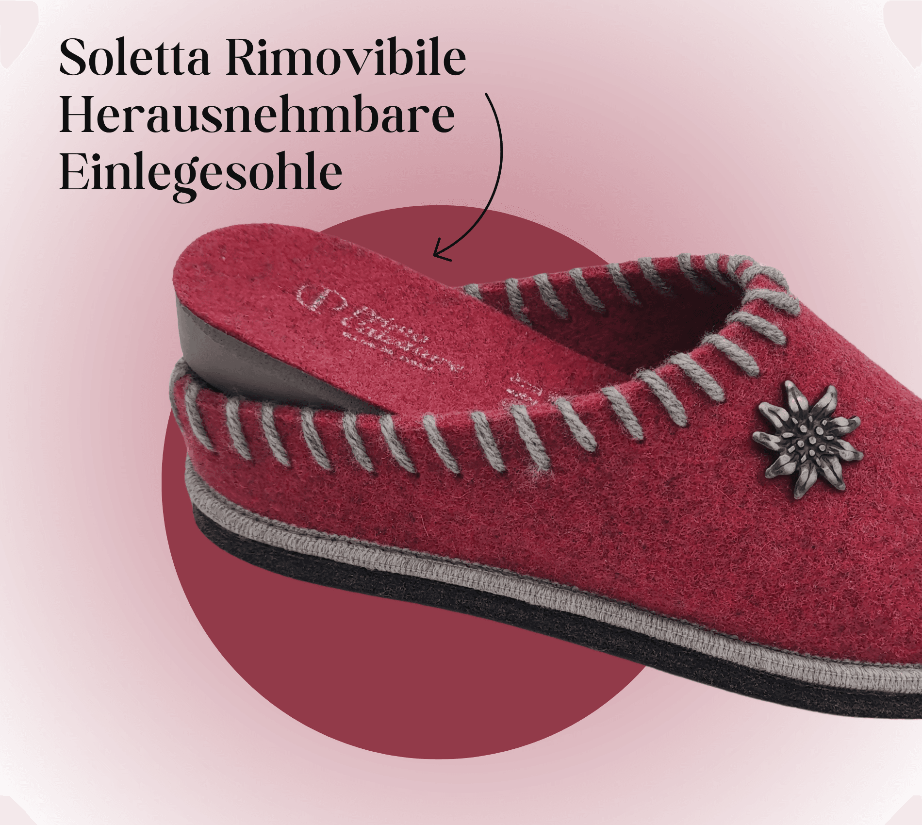 Le Originali Tirolesi Ciabatte Donna in Vera Lana Cotta, Pantofole Invernali 100% Made in Italy, Artigianato Ecosostenibil in Ciabatte moda Primo Calzature - Venezia, commercioVirtuoso.it