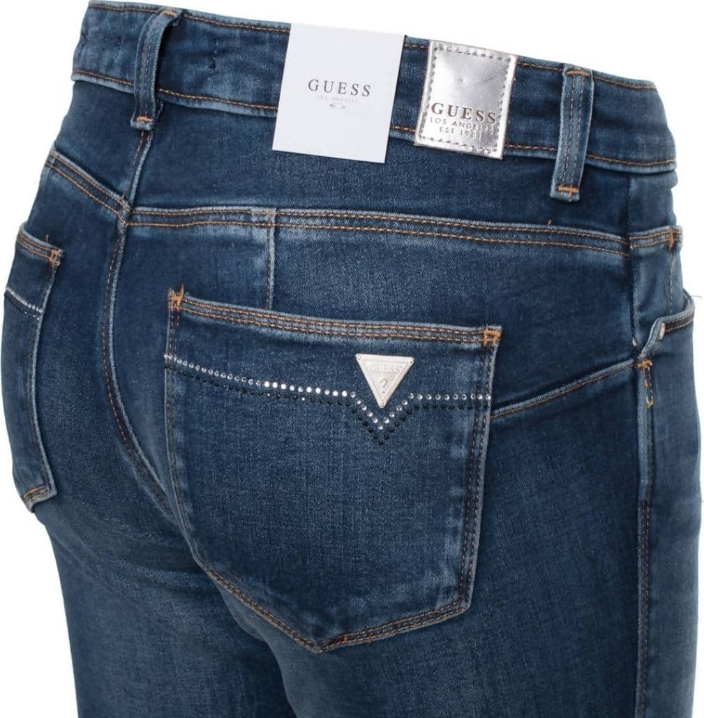 Guess Jeans Donna Slim In Cotone Stretch A Vita Bassa Jeans Con Fondo Stretto Modello A 5 Tasche Con Chiusura A Cerniera in Jeans Euforia - Bronte, commercioVirtuoso.it