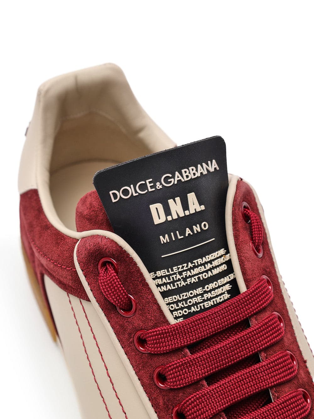 Dolce &amp; Gabbana Low-Top Sneakers Bordeaux e Beige DNA da uomo in Sneaker casual Drestige - Casamassima, commercioVirtuoso.it