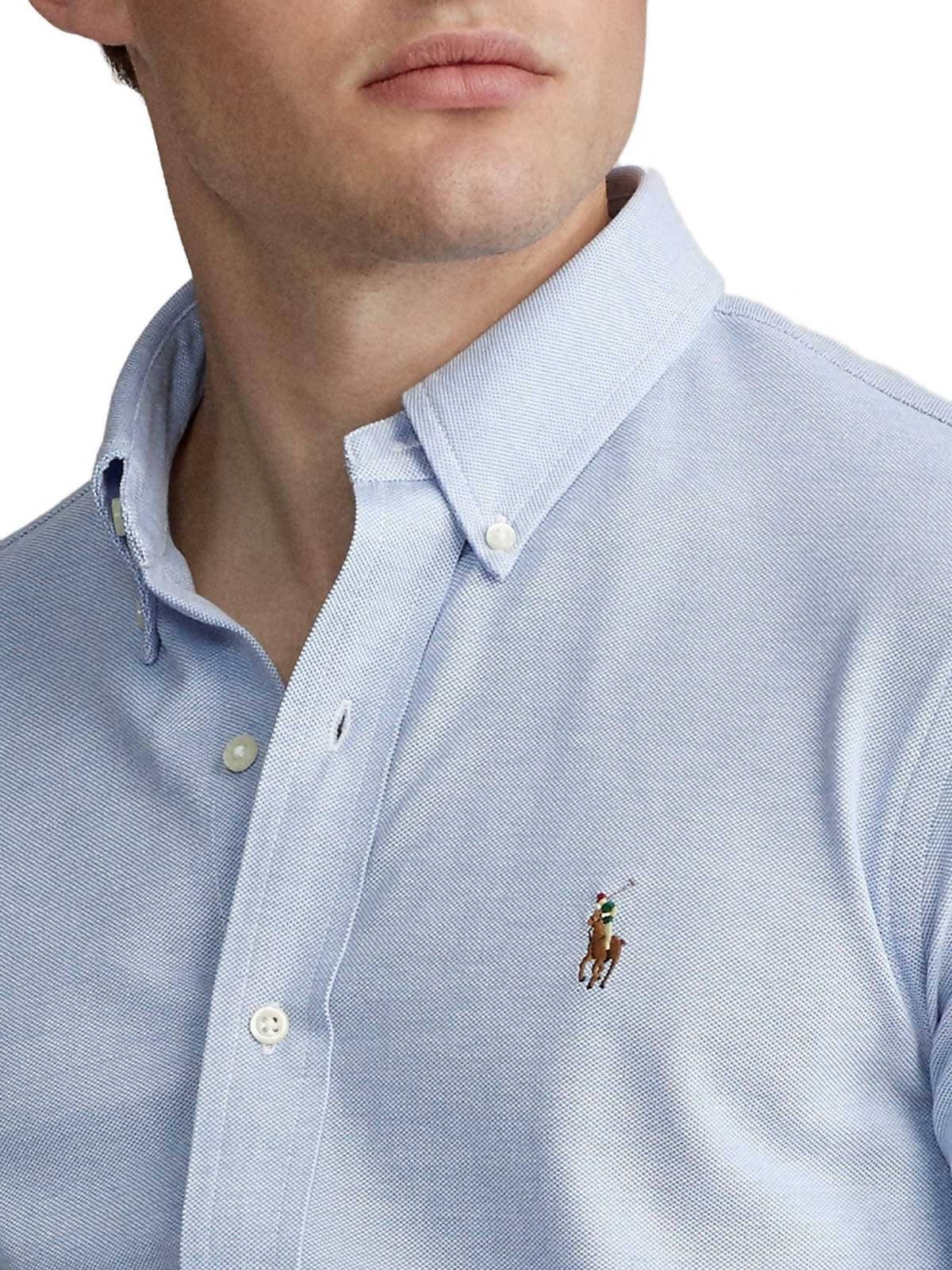 Camicia Uomo Polo Ralph Lauren Camicia Casual Slim Fit Aderente In Oxford In Cotone Collo Button Down Logo Pony Ralph Lauren Ricamato in Camicie casual Euforia - Bronte, commercioVirtuoso.it