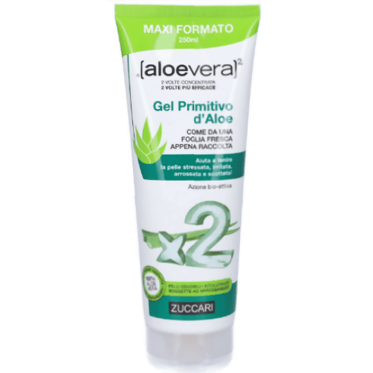 Aloevera2 gel primitivo d'aloe pelli sensibili-intolleranti- soggette ad arrossamenti maxi formato 250ml zuccari