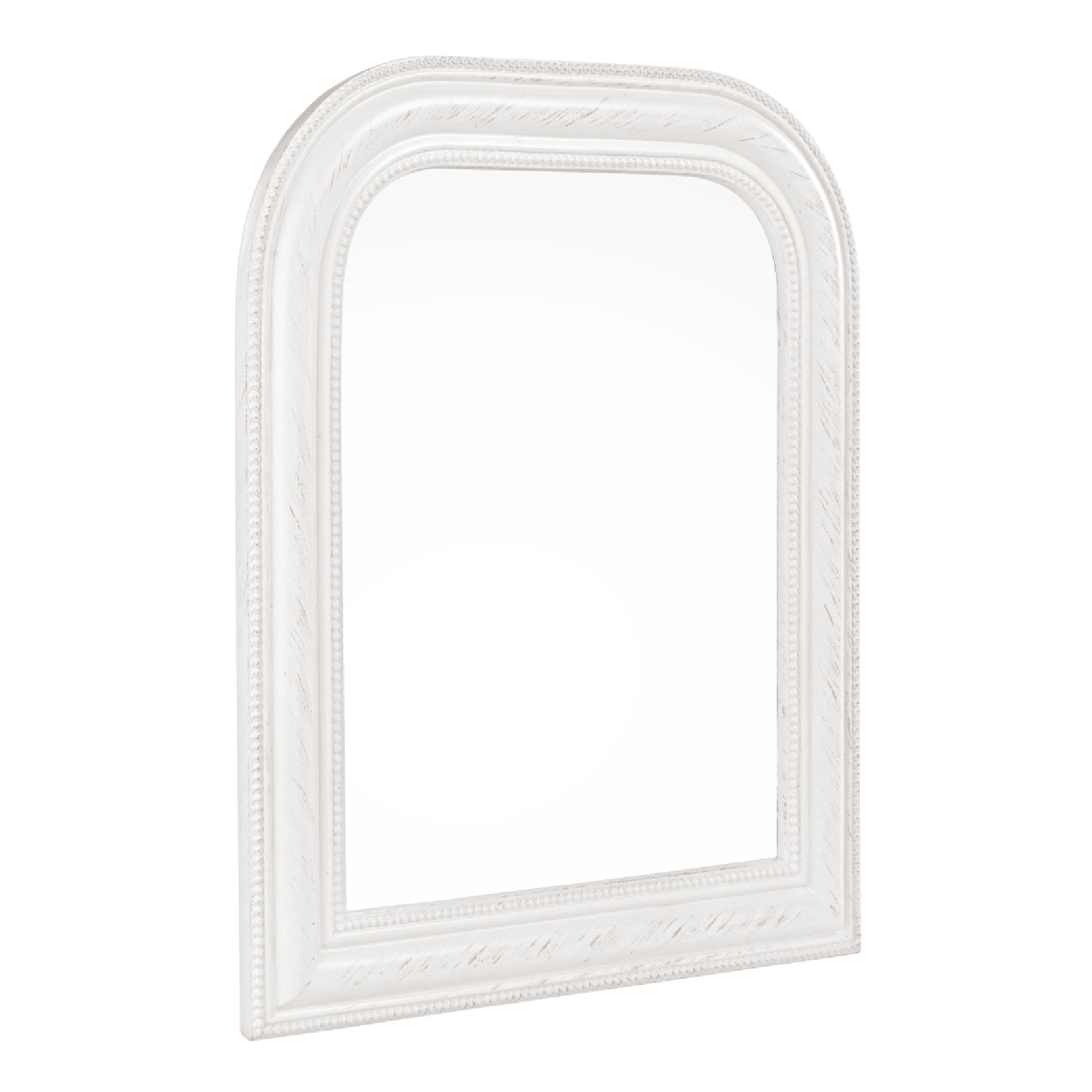 Specchio con cornice in resina dipinta di bianco "Miro" in Specchi da parete Decor Space - Altamura, commercioVirtuoso.it