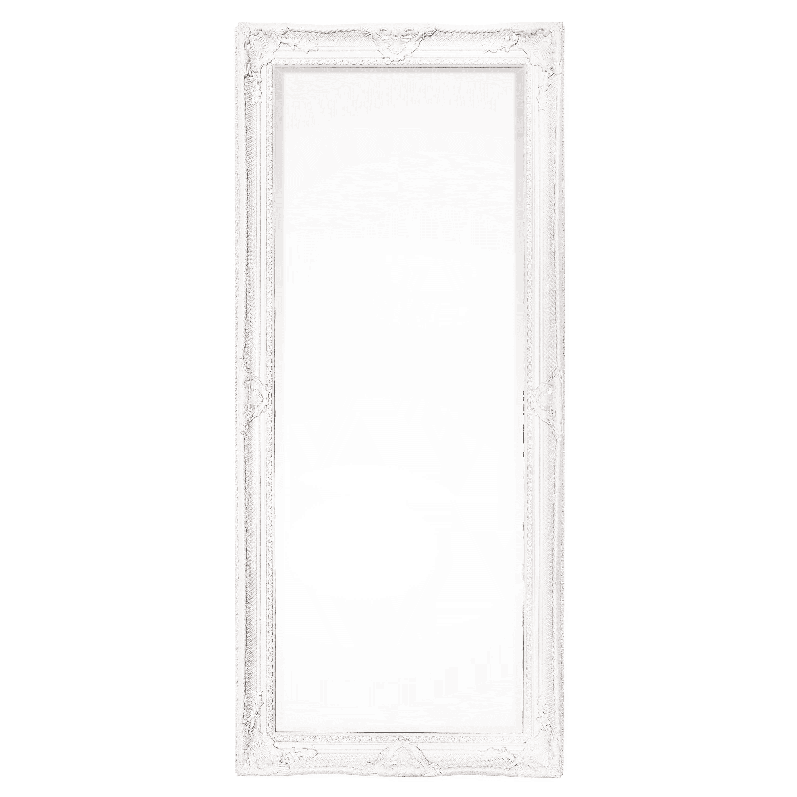 Specchio con cornice in resina dipinta di bianco "Miro" in Specchi da parete Decor Space - Altamura, commercioVirtuoso.it