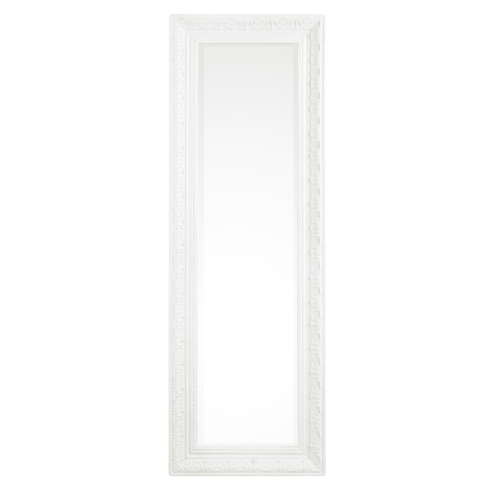 Specchio con cornice in resina dipinta di bianco "Miro" in Specchi da parete Decor Space - Altamura, commercioVirtuoso.it
