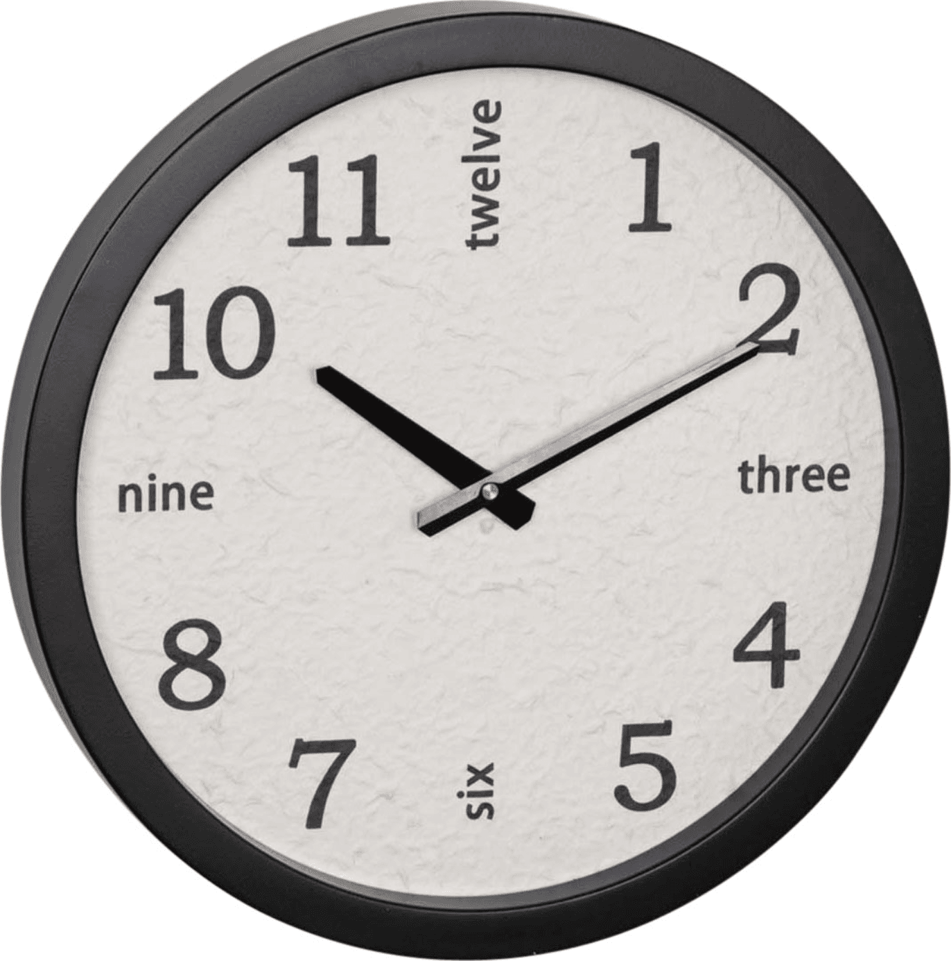 Orologio da parete "Eklin" in metallo a batteria Ø 40x5 cm – Nero – Bizzotto Homemotion – grigio