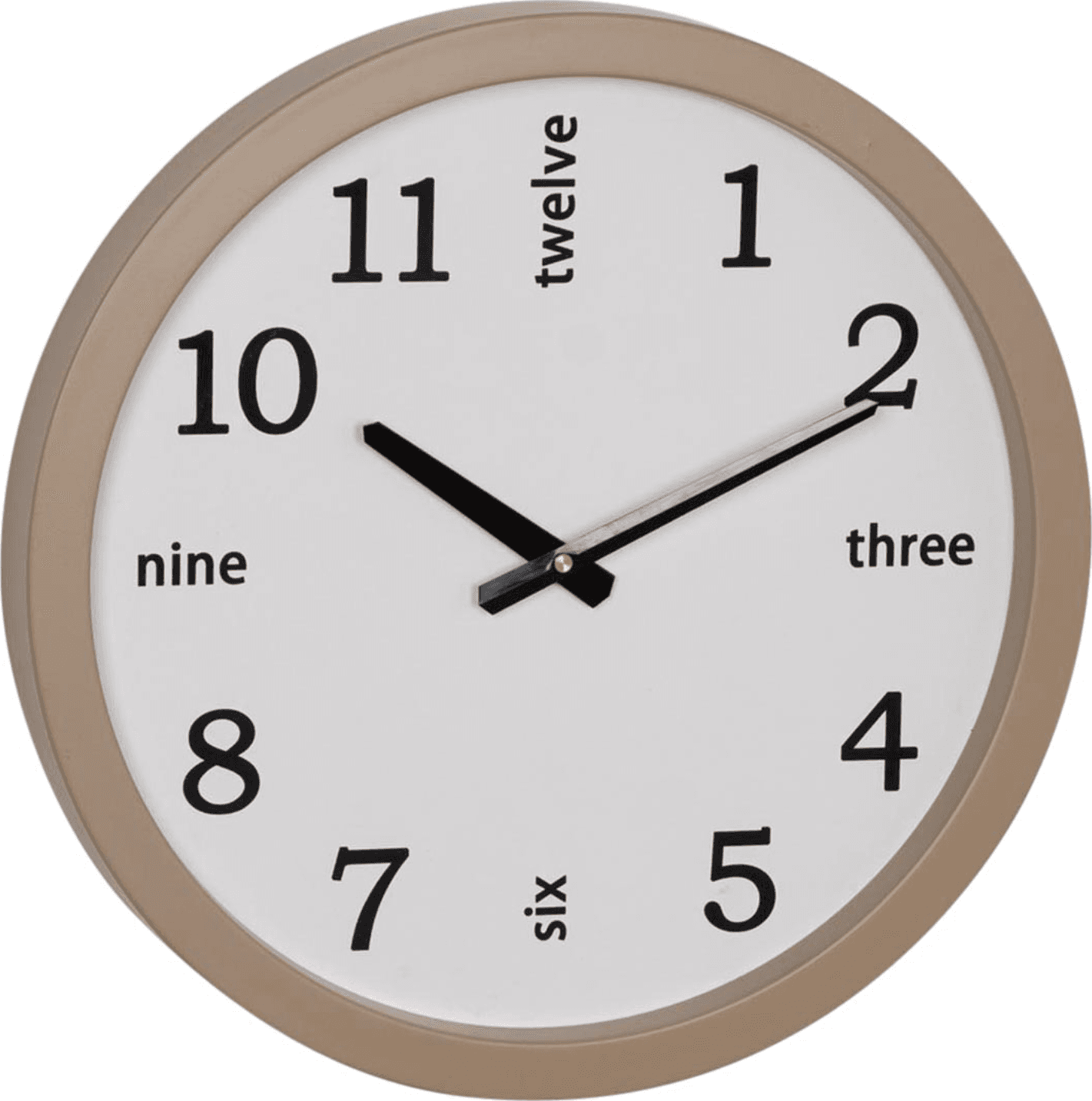 Orologio da parete "Eklin" in metallo a batteria Ø 40x5 cm – Naturale – Bizzotto Homemotion – moderno