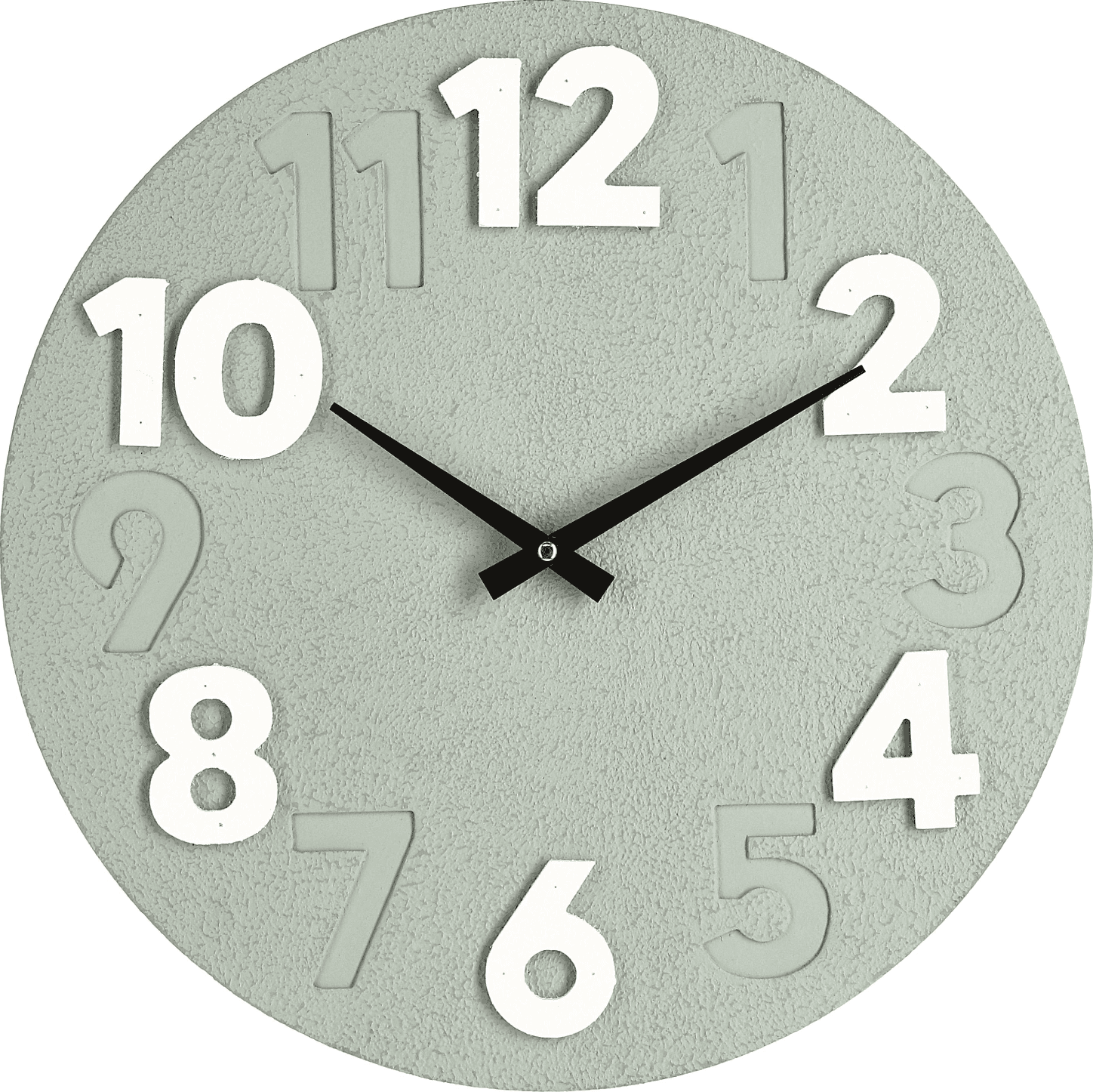 Orologio da parete in mdf a batteria "Timing" Ø 40x4,5 h cm – Salvia – Bizzotto Homemotion – grigio