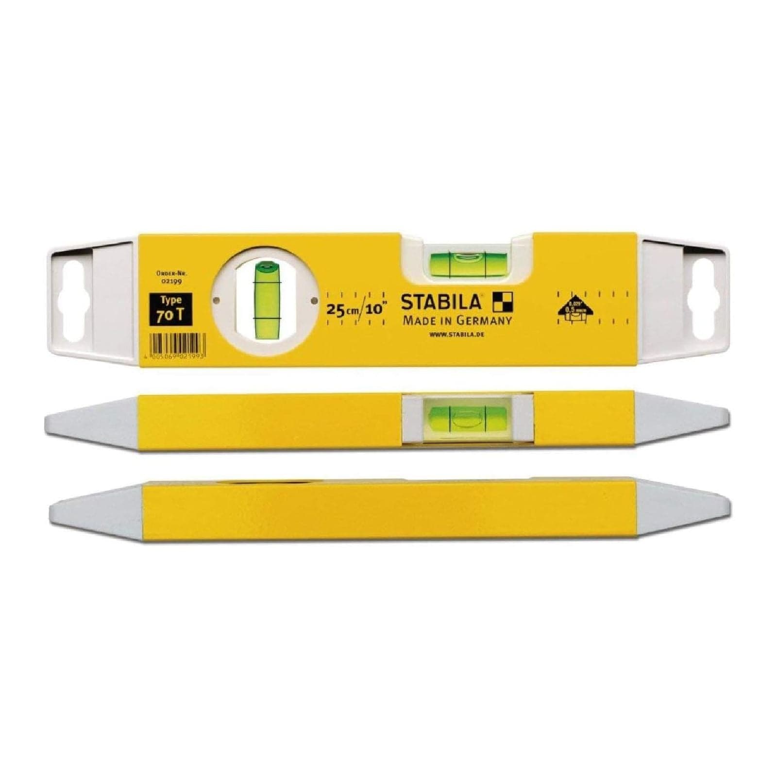 Livella a due fiale "70 T" tascabile e leggera realizzata in alluminio 25 cm in Generatori di linea laser La Zappa - Altamura, commercioVirtuoso.it