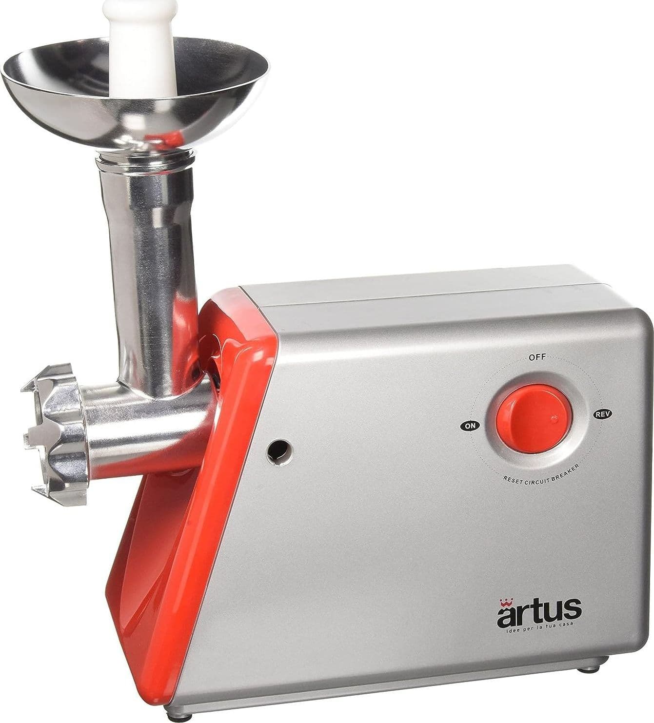 Spremipomodoro + tritacarne "Artus C25" con filtro in acciaio inox, imbuto e scivolo in PVC in Passaverdura La Zappa - Altamura, commercioVirtuoso.it
