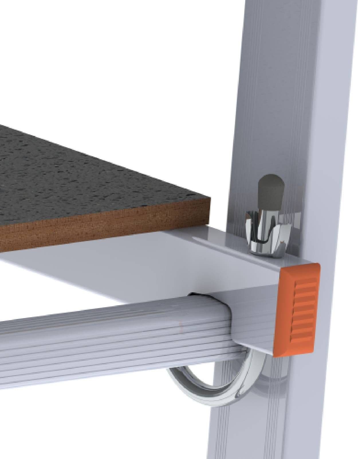 Trabattello "Fast & Lock 400" con sistema di bloccaggio dei tiranti e struttura in alluminio saldato in Scale multiuso La Zappa - Altamura, commercioVirtuoso.it