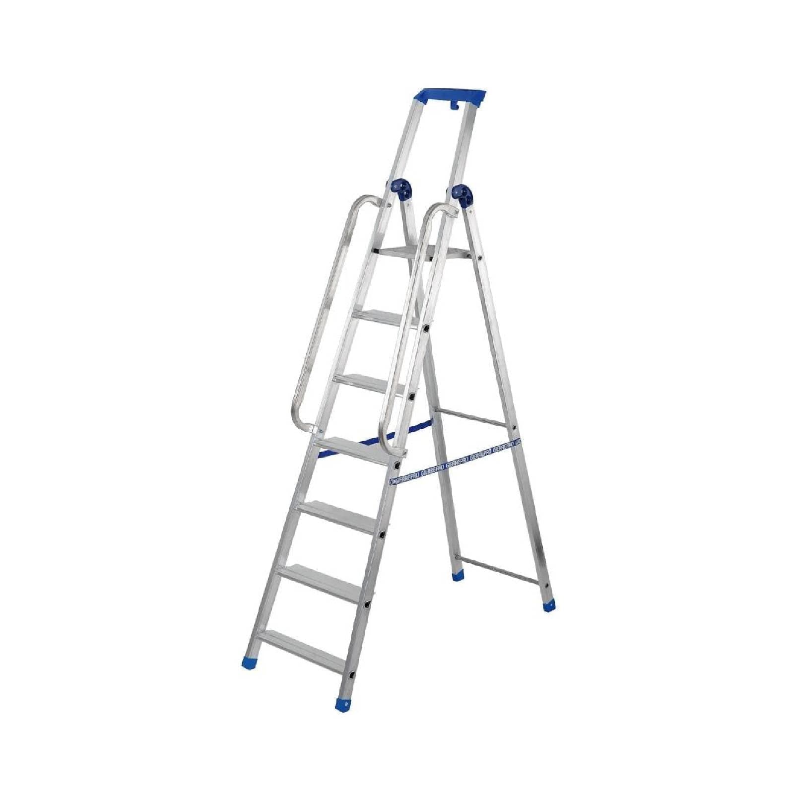 Scala professionale doppia realizzata in alluminio con maniglioni adatta per lavori in Scale multiuso La Zappa - Altamura, commercioVirtuoso.it