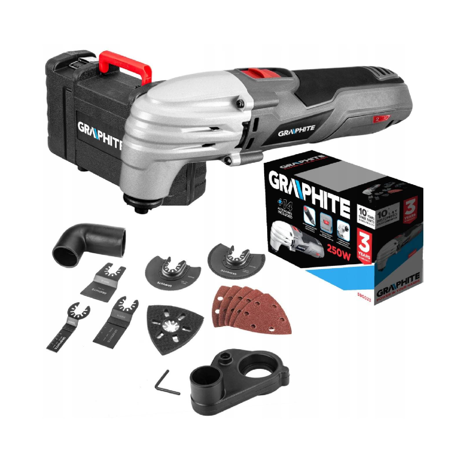 Utensile multifunzione per smerigliatura e raschiatura con sistema di attacco accessori universale 250W in Accessori per utensili oscillanti La Zappa - Altamura, commercioVirtuoso.it
