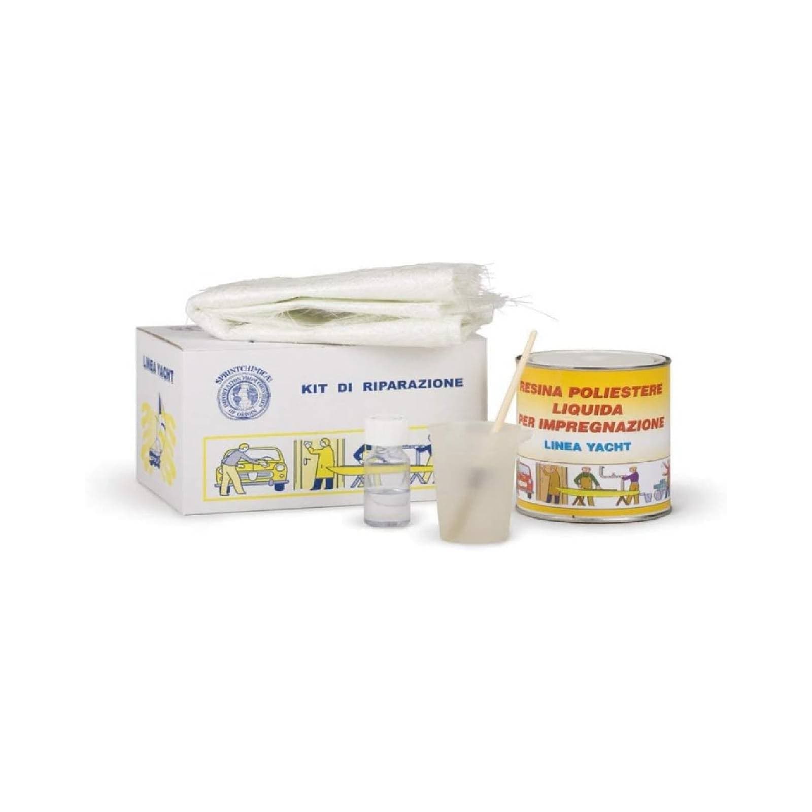 Vetroresina ideale per riparazione di parti mancanti nel campo della carrozzeria e nautica in kit in Adesivi a contatto La Zappa - Altamura, commercioVirtuoso.it