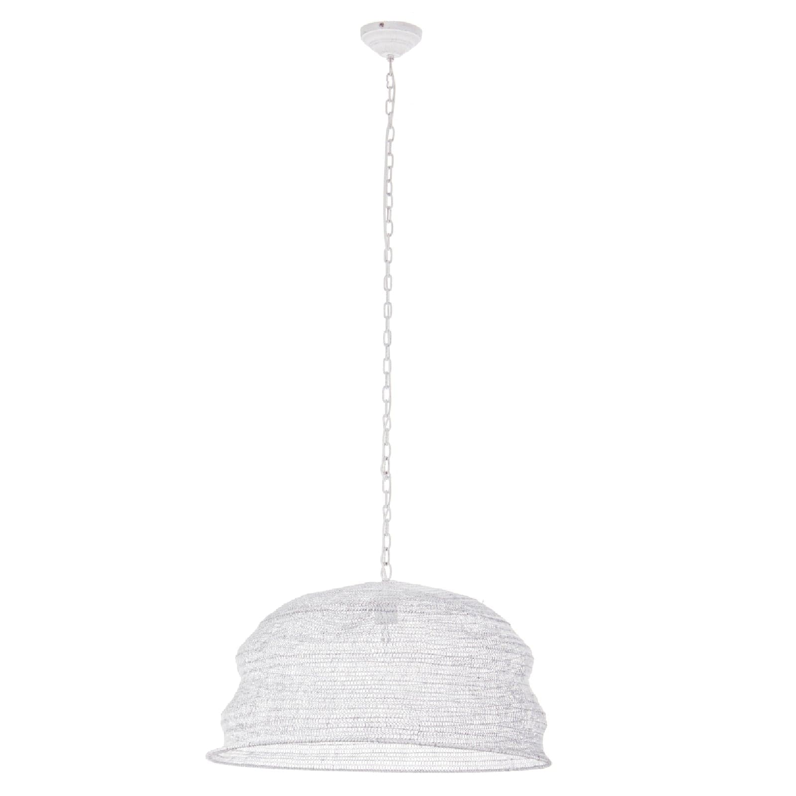 Lampadario "Amish" bianco in acciaio - 5