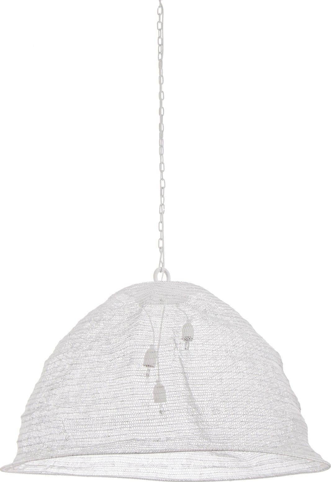 Lampadario "Amish" bianco in acciaio - 4