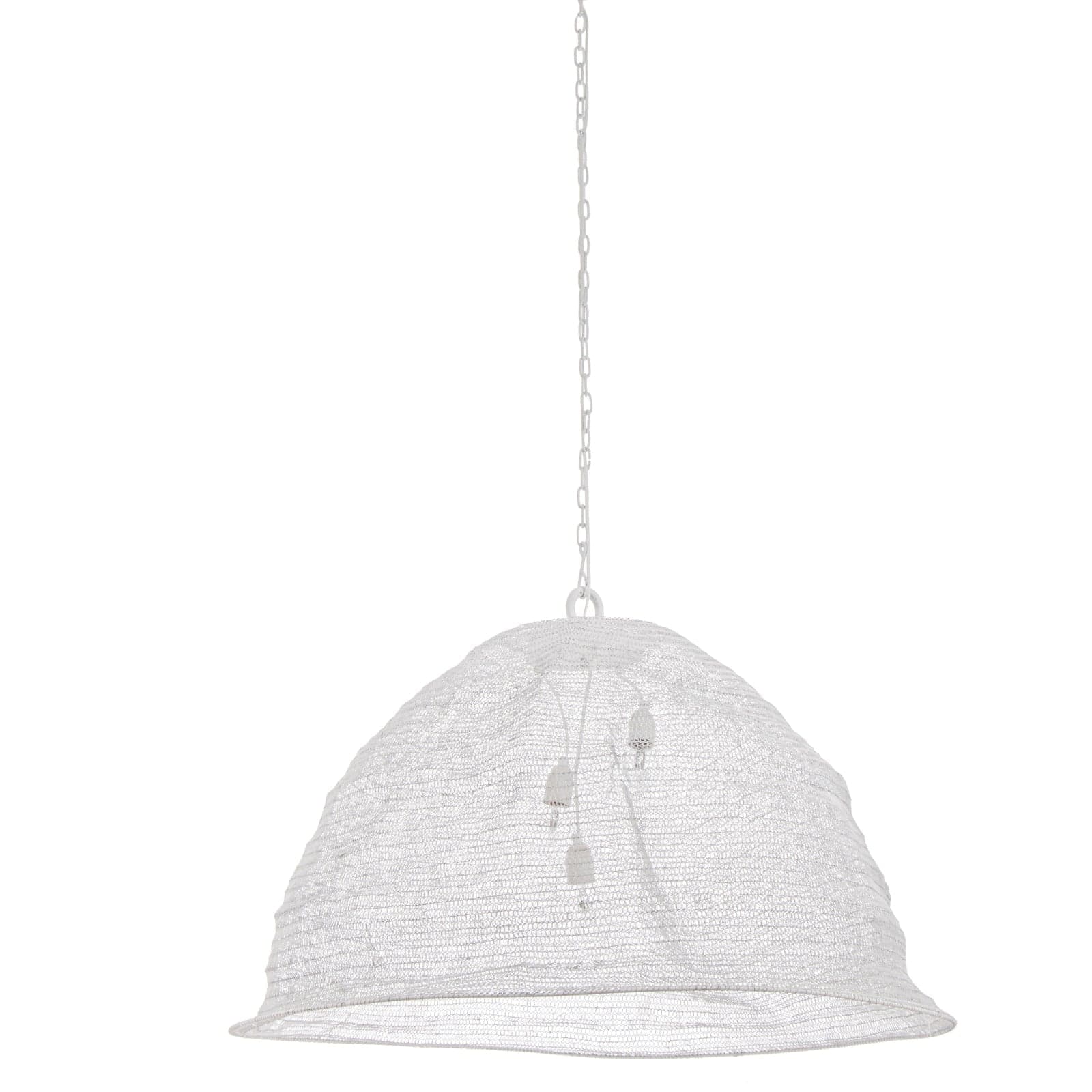 Lampadario "Amish" bianco in acciaio - 4