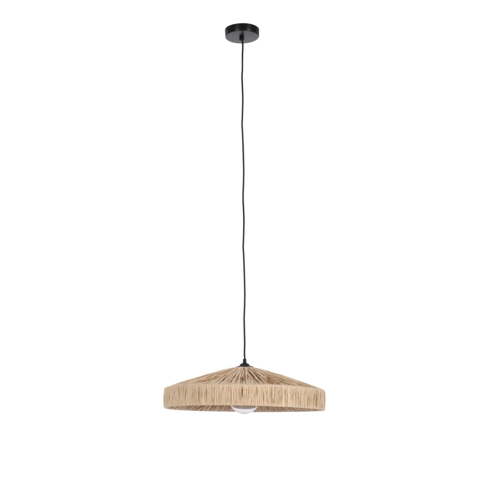 Lampadario "Kanda" in rafia e metallo - 12