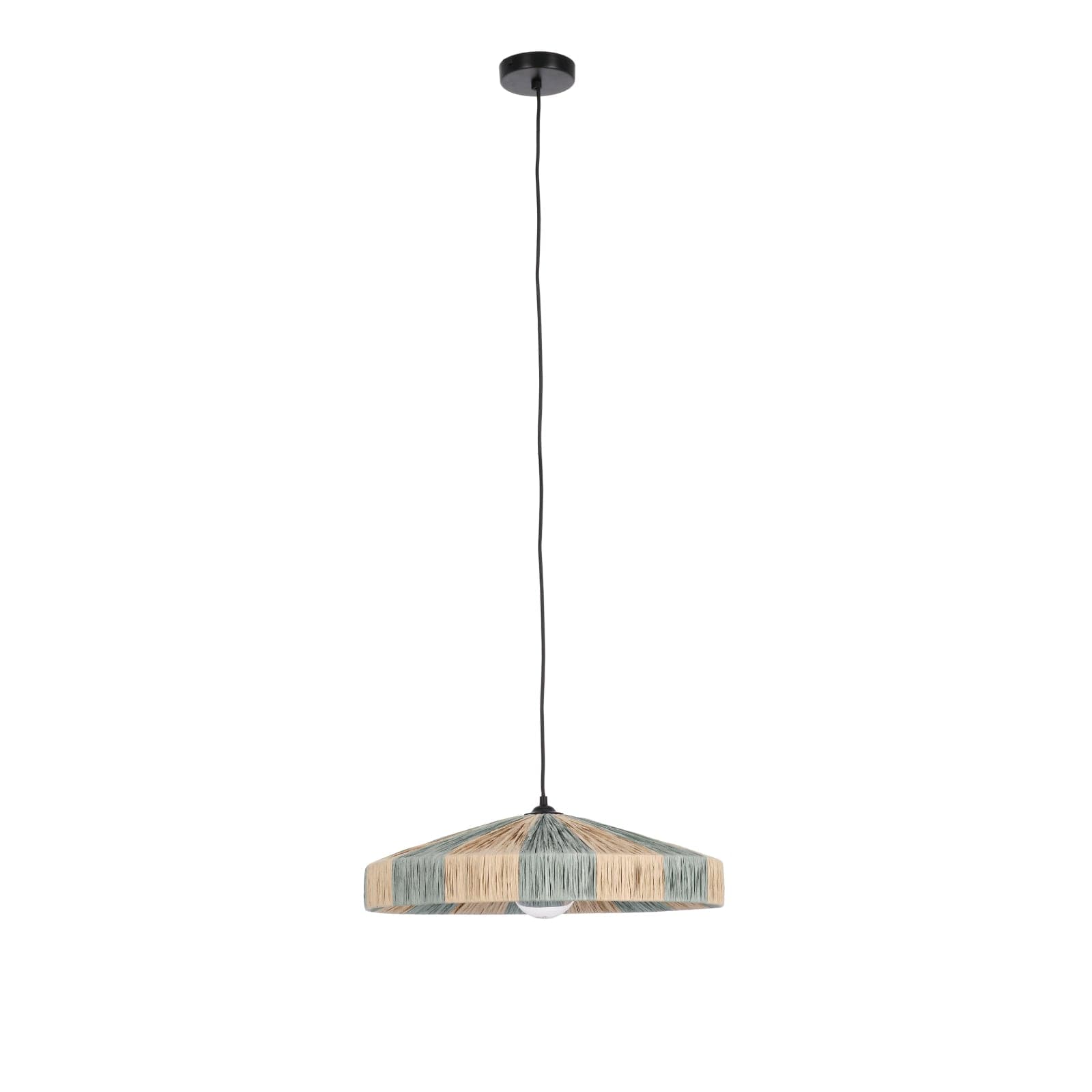 Lampadario "Kanda" in rafia e metallo - 11
