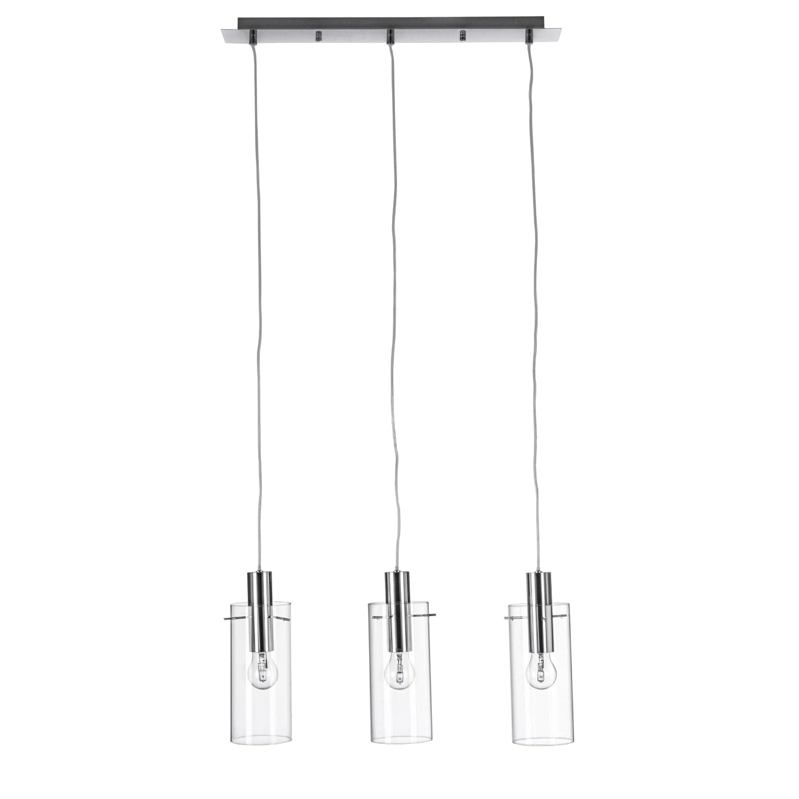 Lampadario "Aglow" in acciaio e vetro - 14