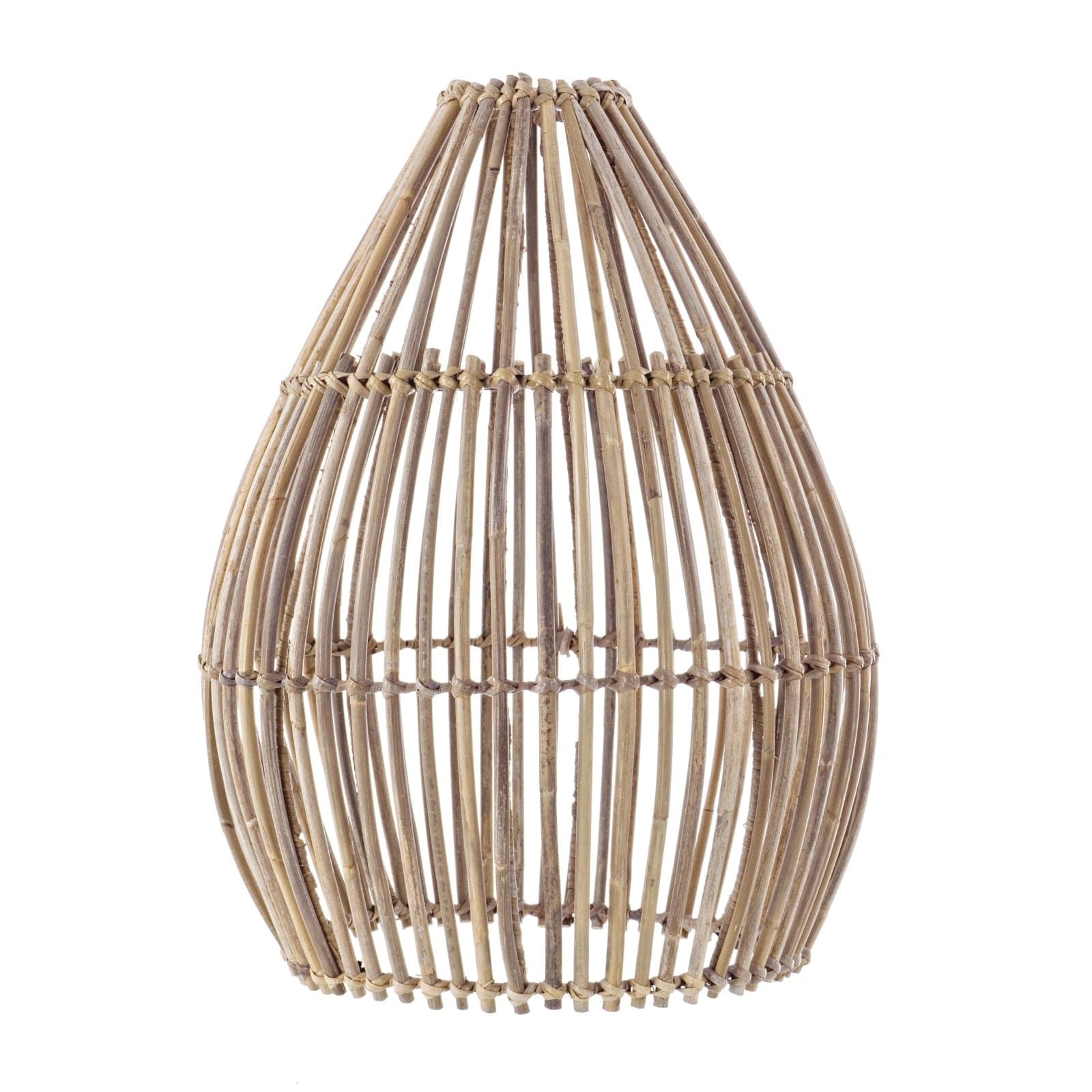 Paralume "Doson" in acciaio e rattan - 9
