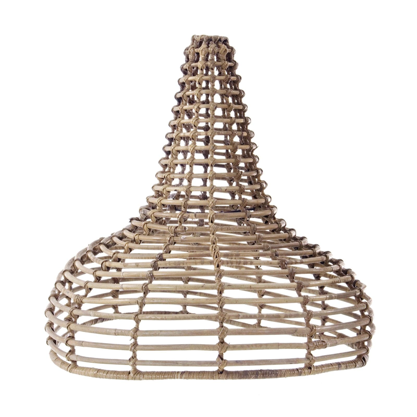 Paralume "Doson" in acciaio e rattan - 7