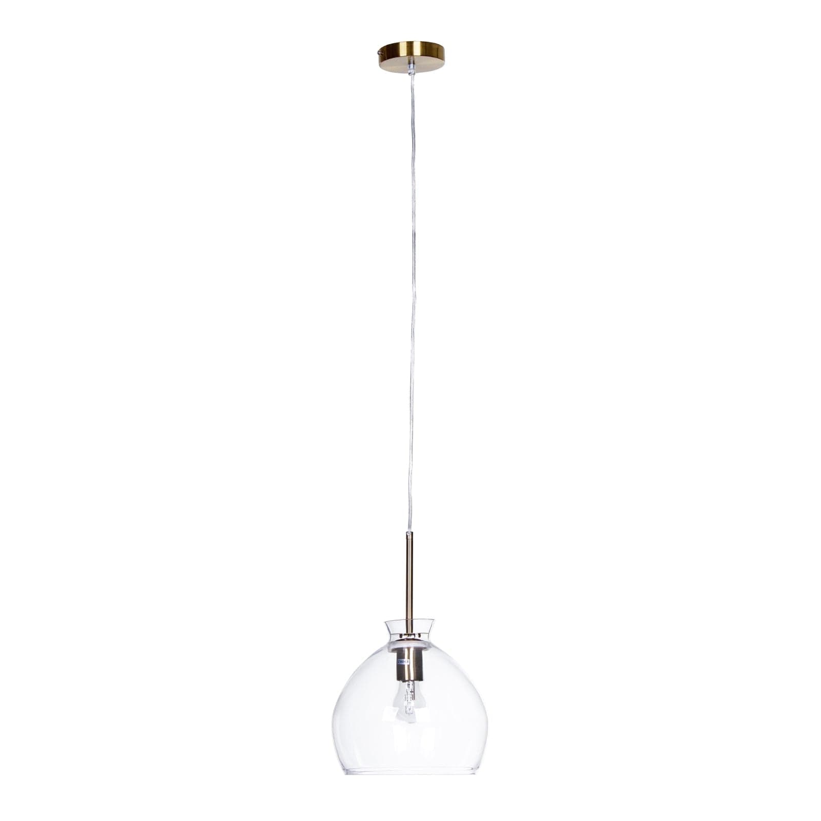 Lampadario "1 Luce Sparkle"  acciaio e vetro - 5